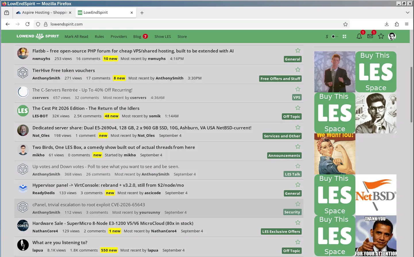 LowEndSpirit - VPS Hosting and tech forum