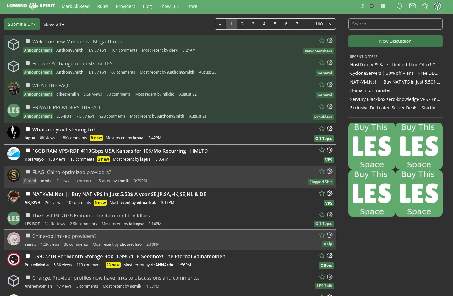 LowEndSpirit - VPS Hosting and tech forum