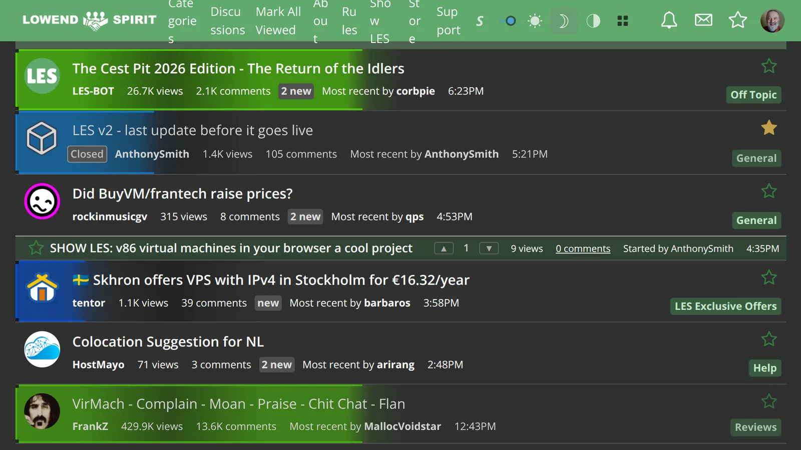 LowEndSpirit - VPS Hosting and tech forum