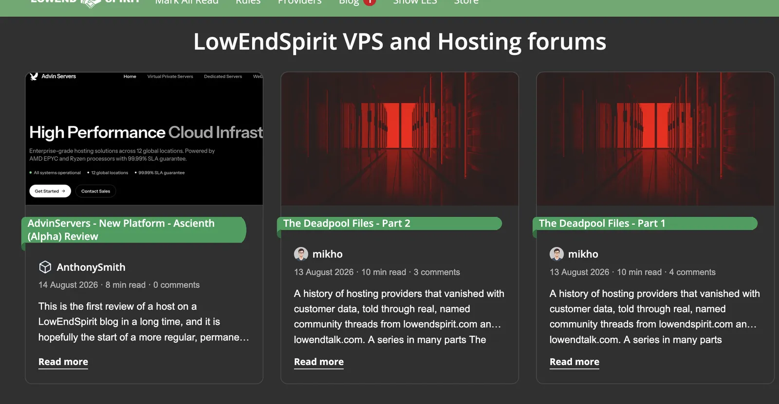 LowEndSpirit - VPS Hosting and tech forum